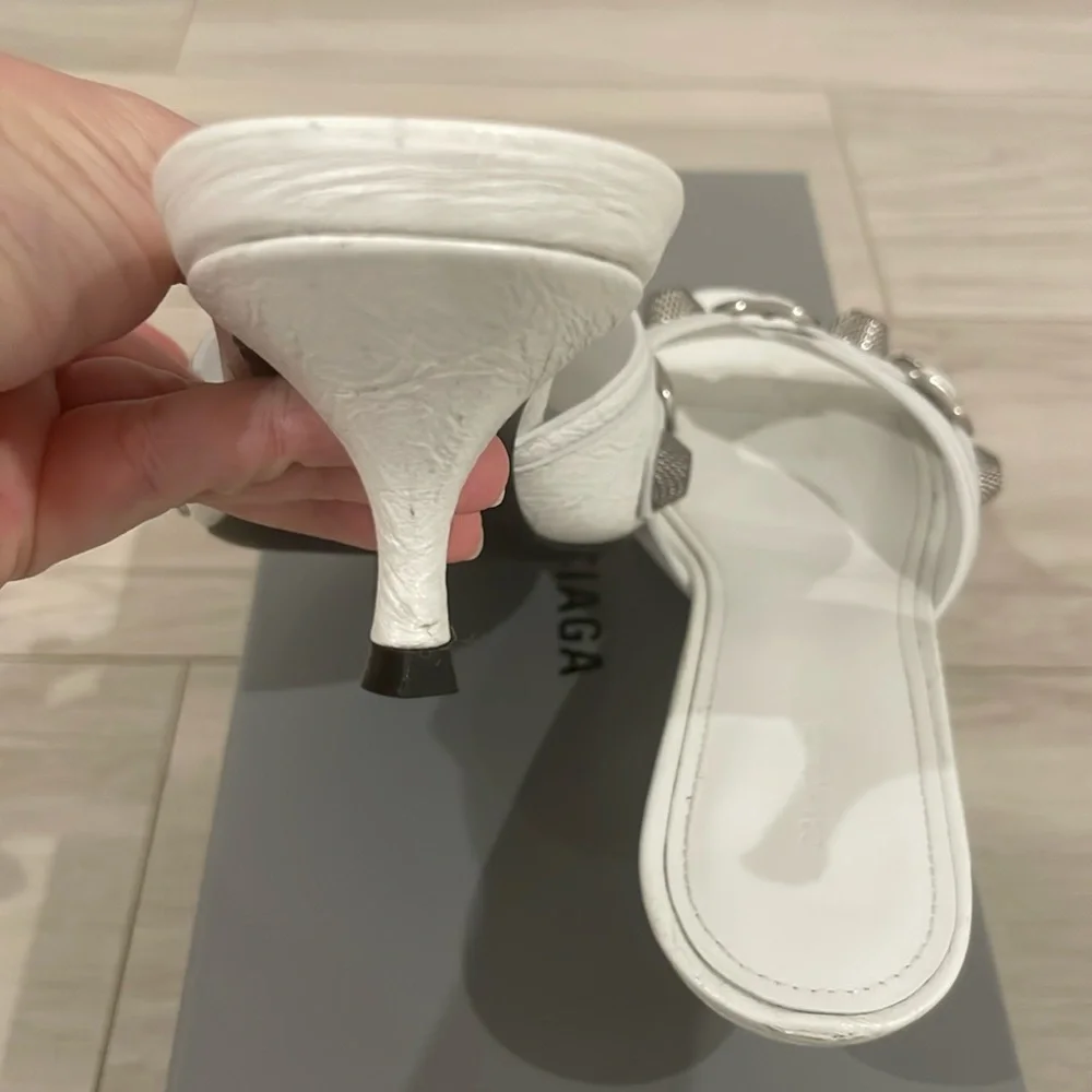 Balenciaga Cagole Mule in White Size 7.5 - Picture 13 of 15